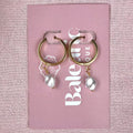 Pearl Macro Huggie Earrings