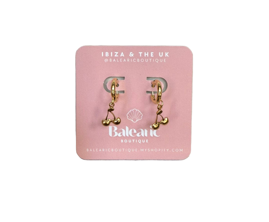 Very Cherry Huggie Earrings