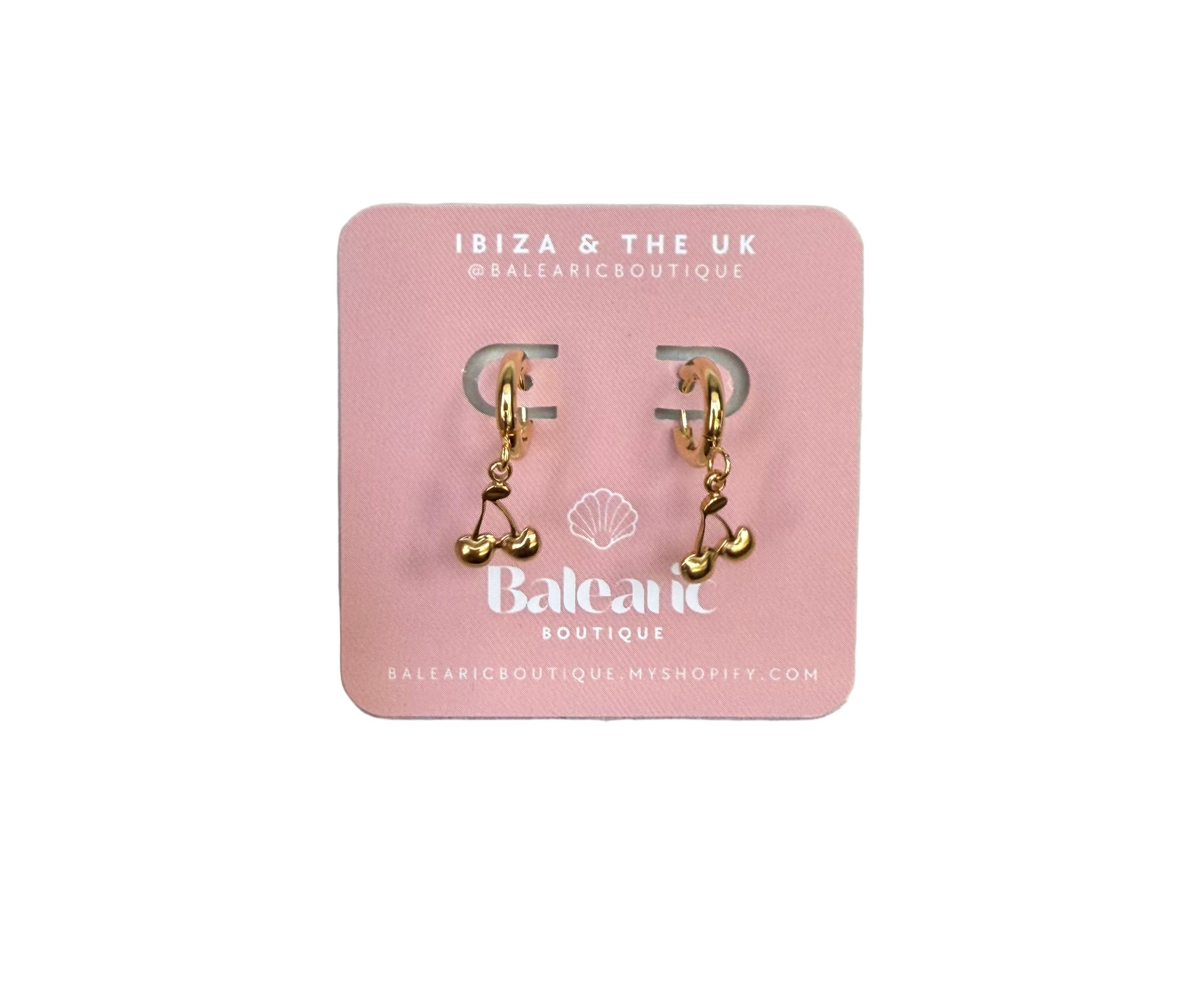 Very Cherry Huggie Earrings
