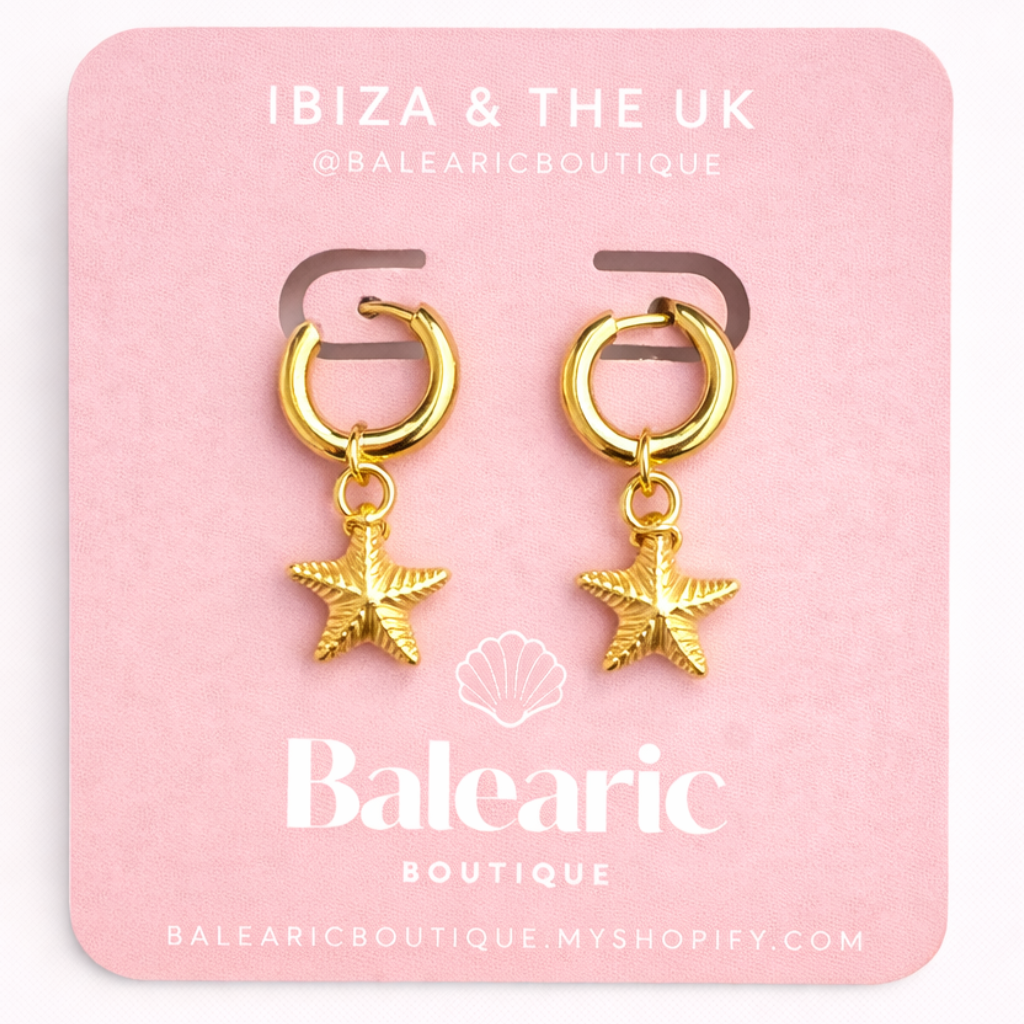 Starfish Huggie Earrings