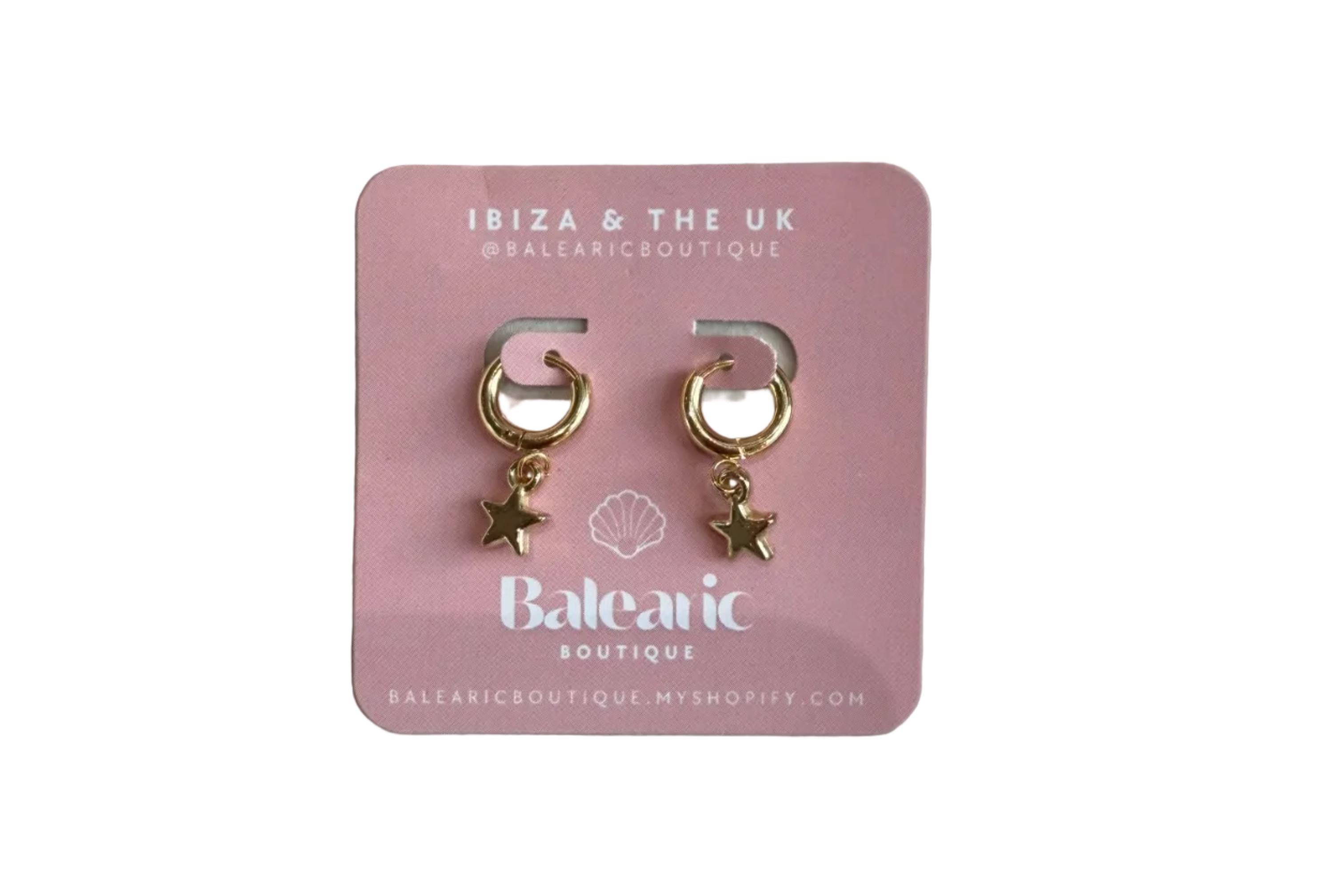 Gold Star Huggie Earrings