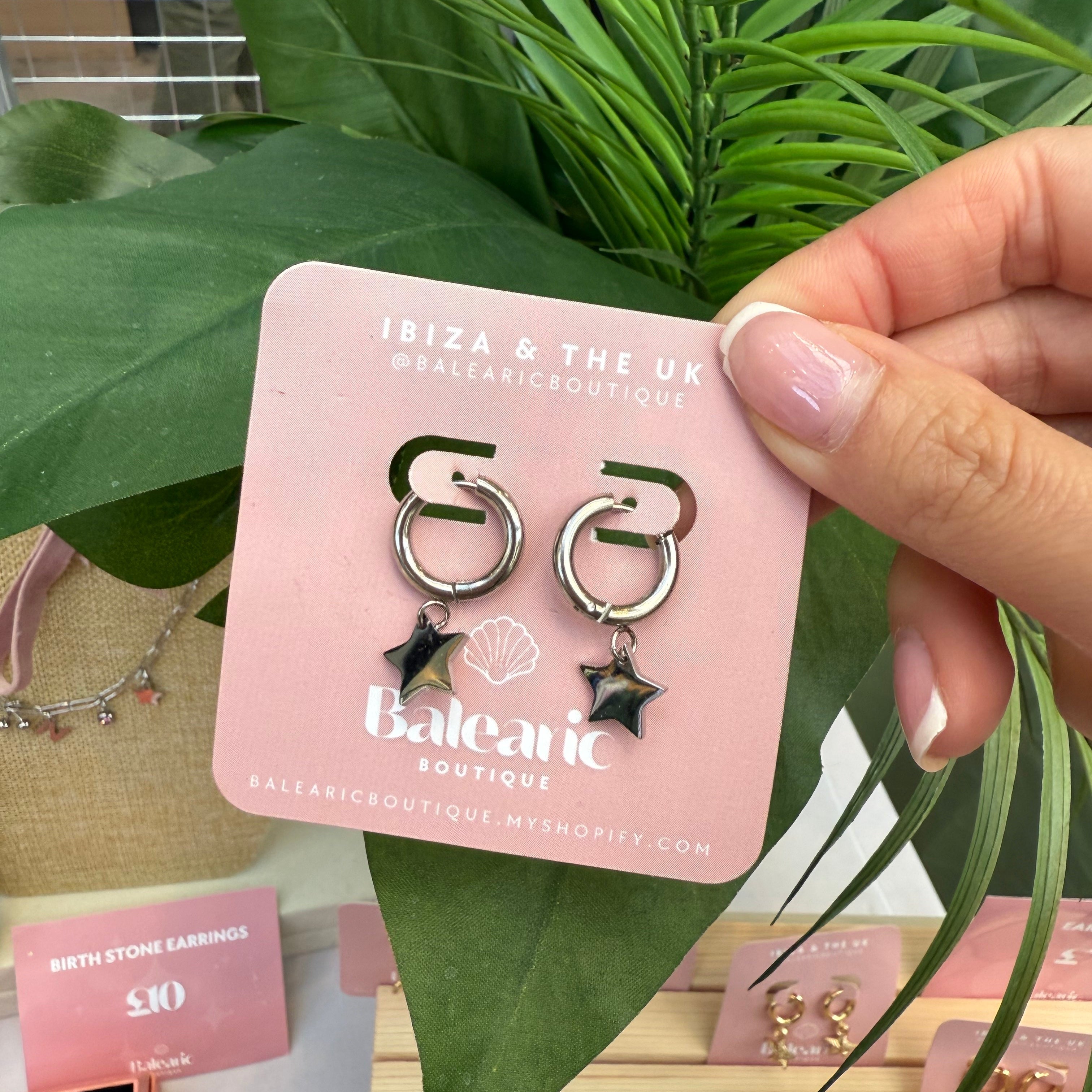 Silver Star Earrings