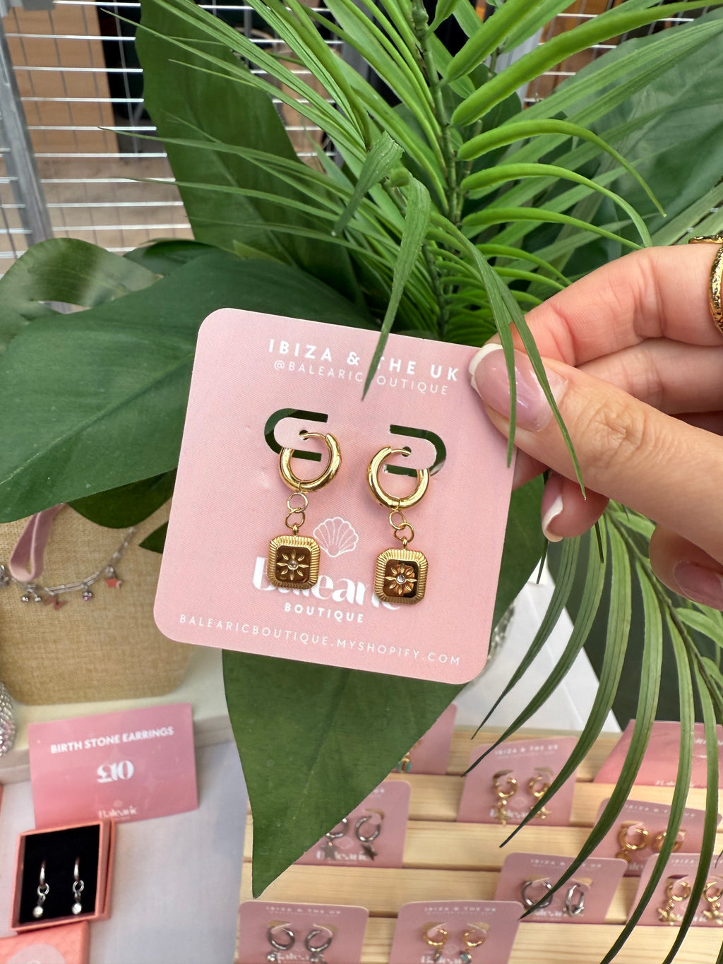 Charlie Charm Huggie Earrings