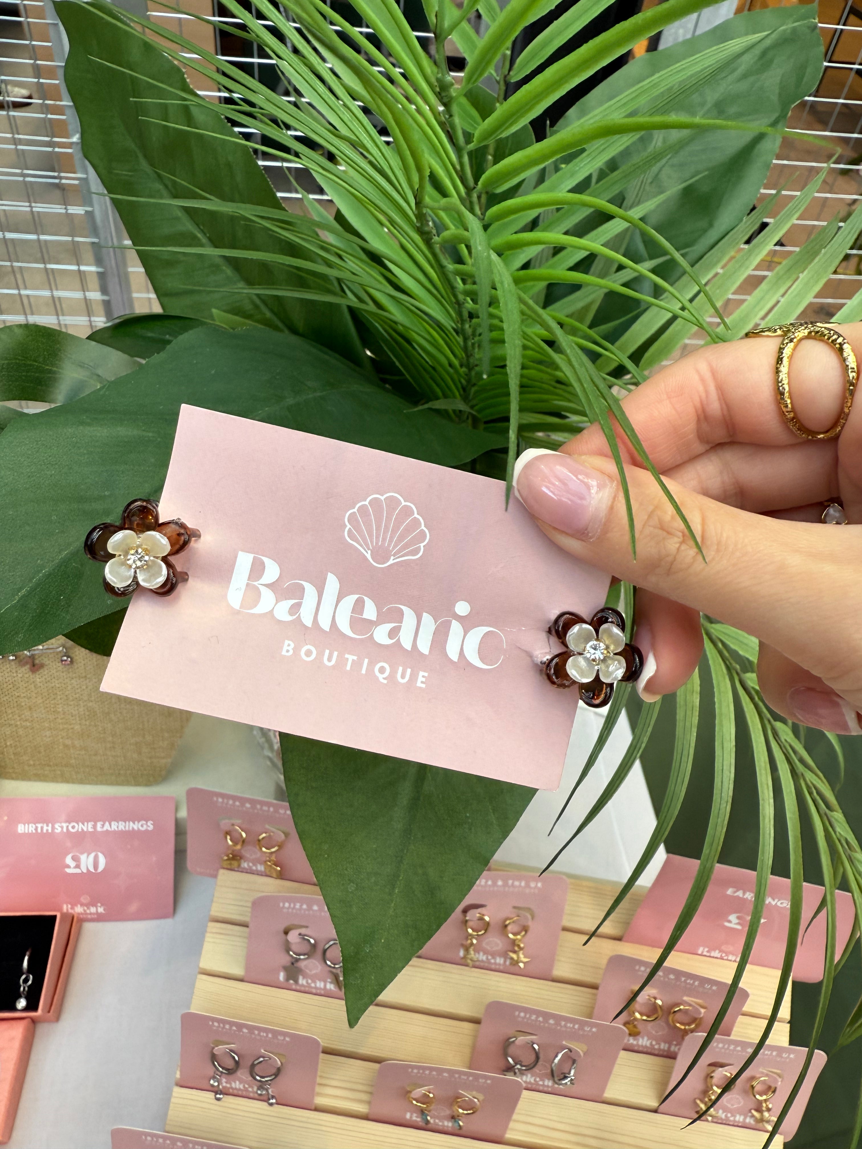 Brown Flower Hairclip Minis