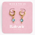 Aphrodite Blue Huggie Earrings